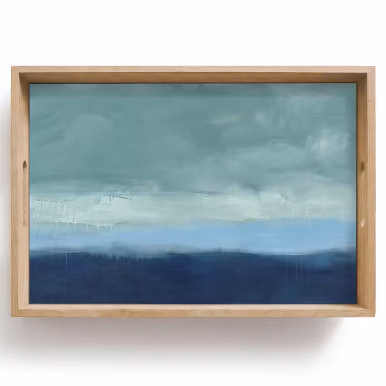 Dienblad - Abstract - Lagen - Rust - Modern - Blauw — 1