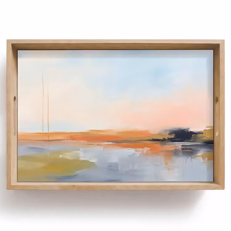 Dienblad - Abstract - Landschap - Horizon - Modern - Kleurrijk — 1