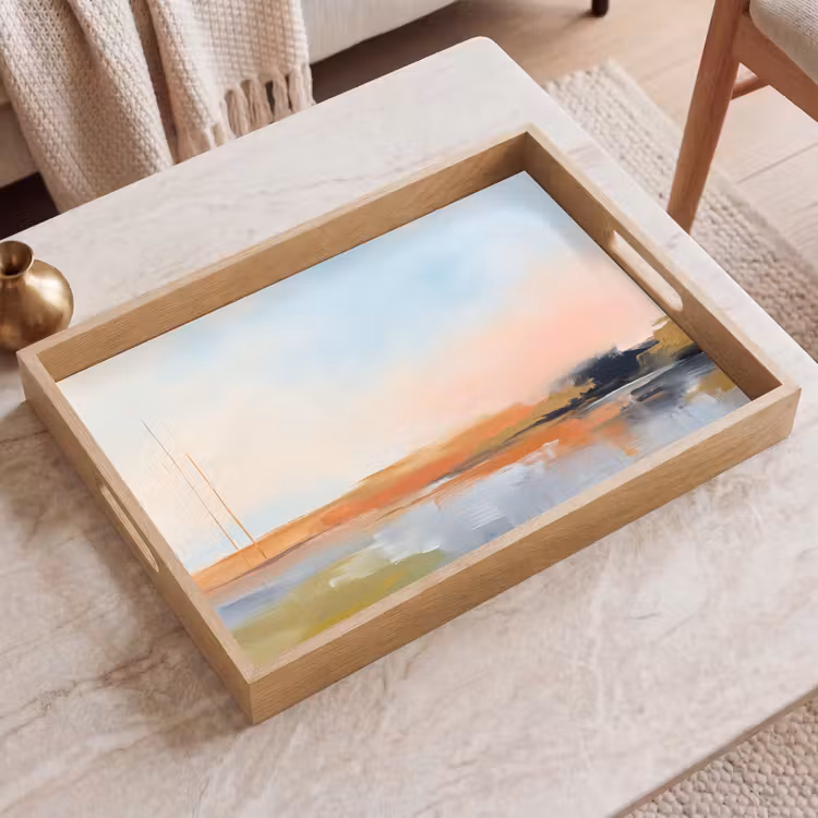 Dienblad - Abstract - Landschap - Horizon - Modern - Kleurrijk — 2