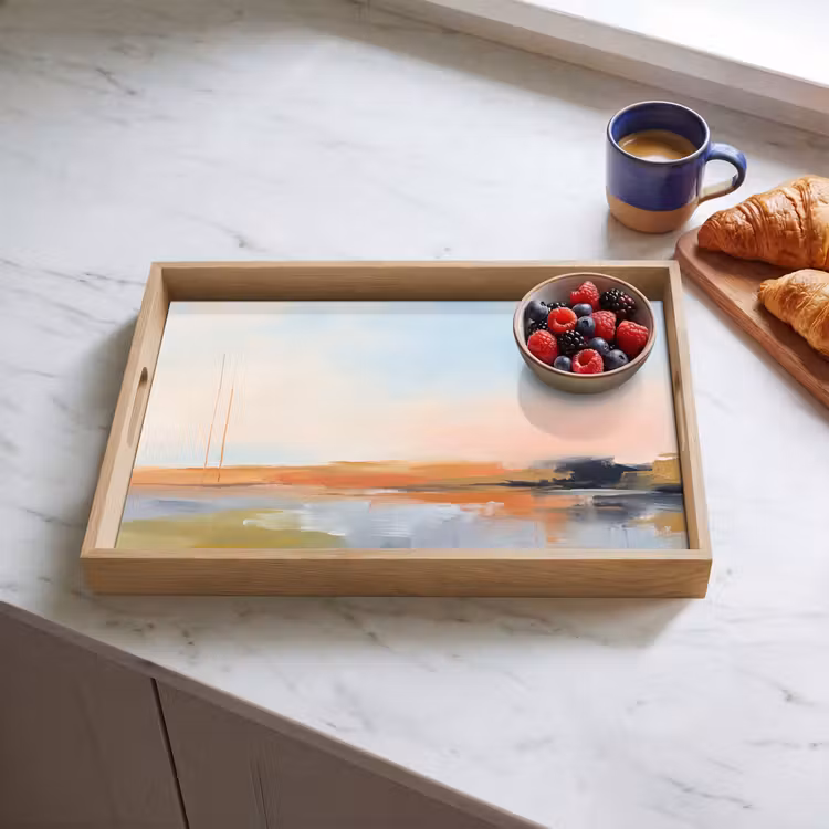 Dienblad - Abstract - Landschap - Horizon - Modern - Kleurrijk — 4