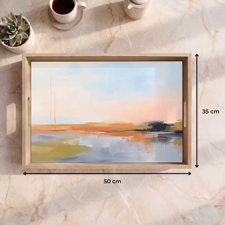 Dienblad - Abstract - Landschap - Horizon - Modern - Kleurrijk — 9