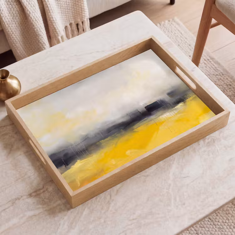 Dienblad - Abstract - Landschap - Modern - Geel — 2