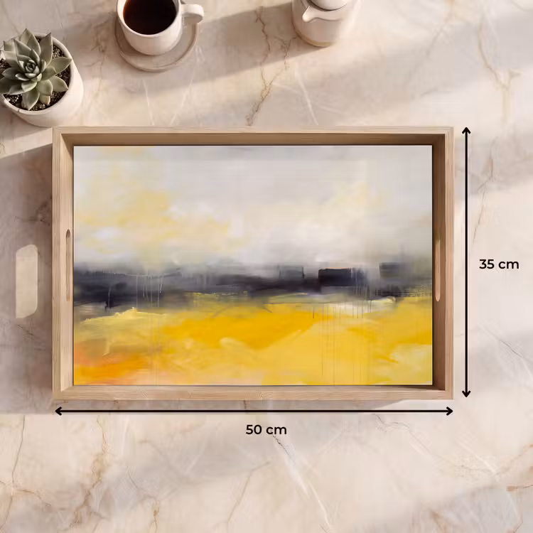Dienblad - Abstract - Landschap - Modern - Geel — 9