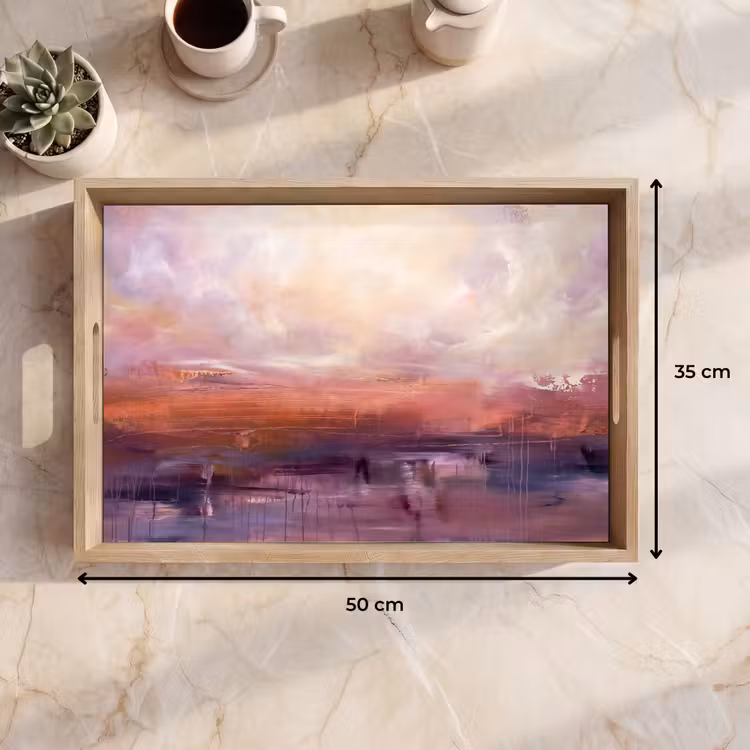 Dienblad - Abstract - Landschap - Modern - Paars - Oranje — 9