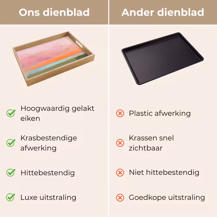 Dienblad - Abstract - Landschap - Modern - Roze - Oranje — 3