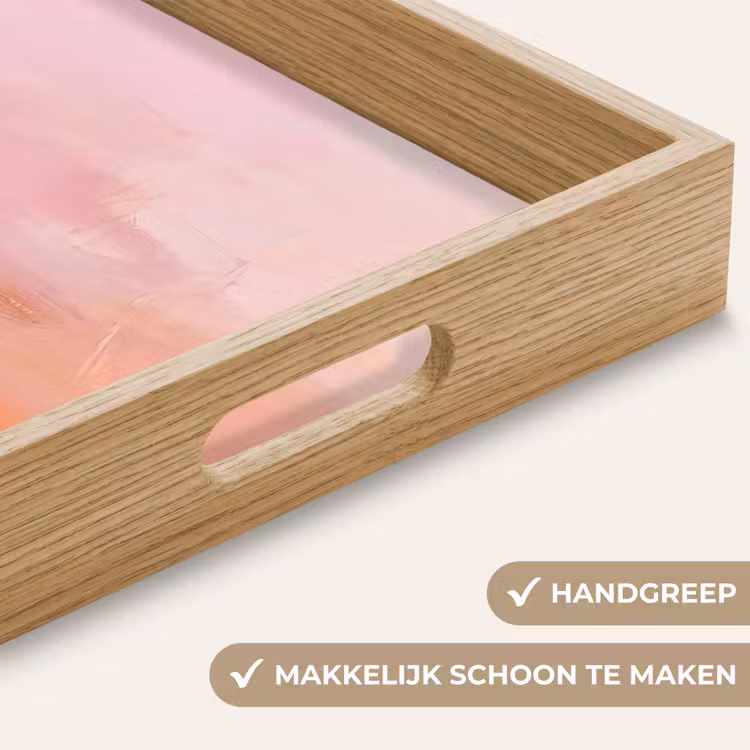 Dienblad - Abstract - Landschap - Modern - Roze - Oranje — 5