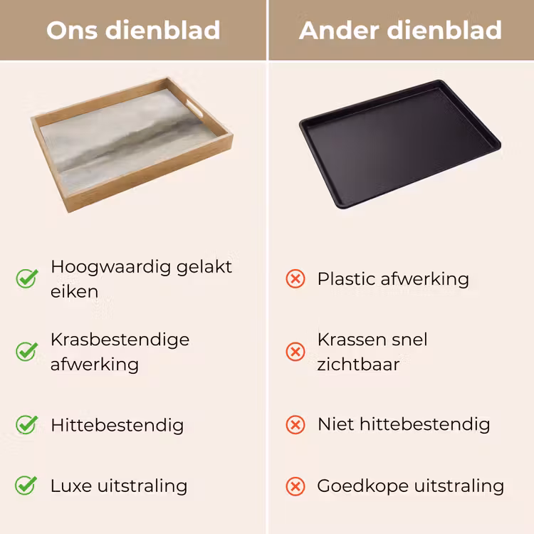 Dienblad - Abstract - Landschap - Nevel - Modern - Grijs — 3