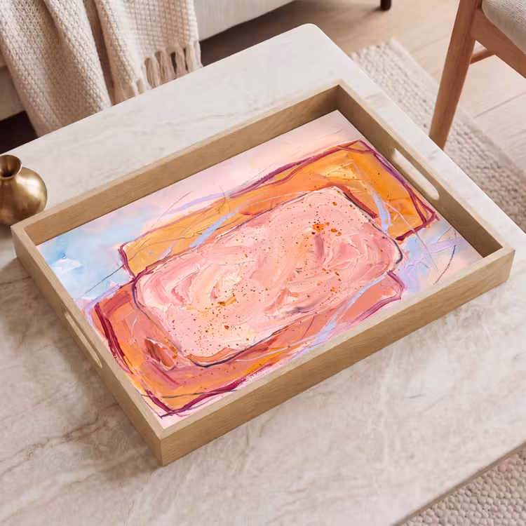 Dienblad - Abstract - Vormen - Modern - Roze — 2