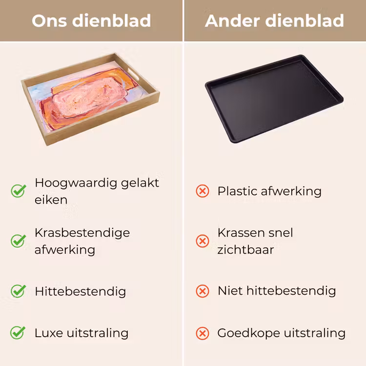 Dienblad - Abstract - Vormen - Modern - Roze — 3