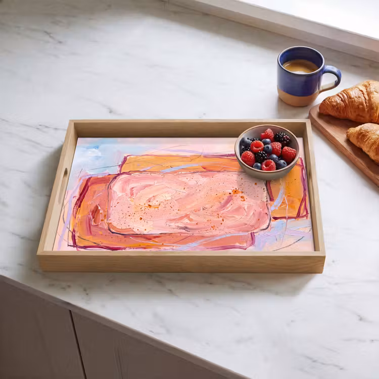 Dienblad - Abstract - Vormen - Modern - Roze — 4
