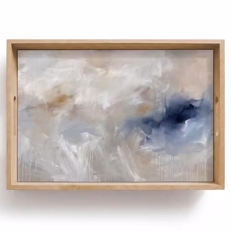 Dienblad - Abstract - Wolken - Sfeer - Modern - Beige — 1