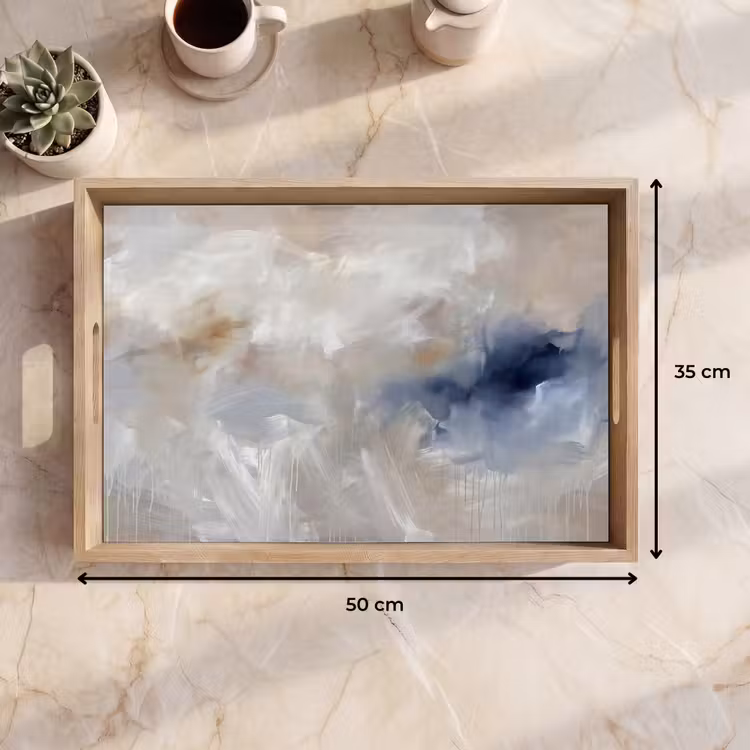Dienblad - Abstract - Wolken - Sfeer - Modern - Beige — 9