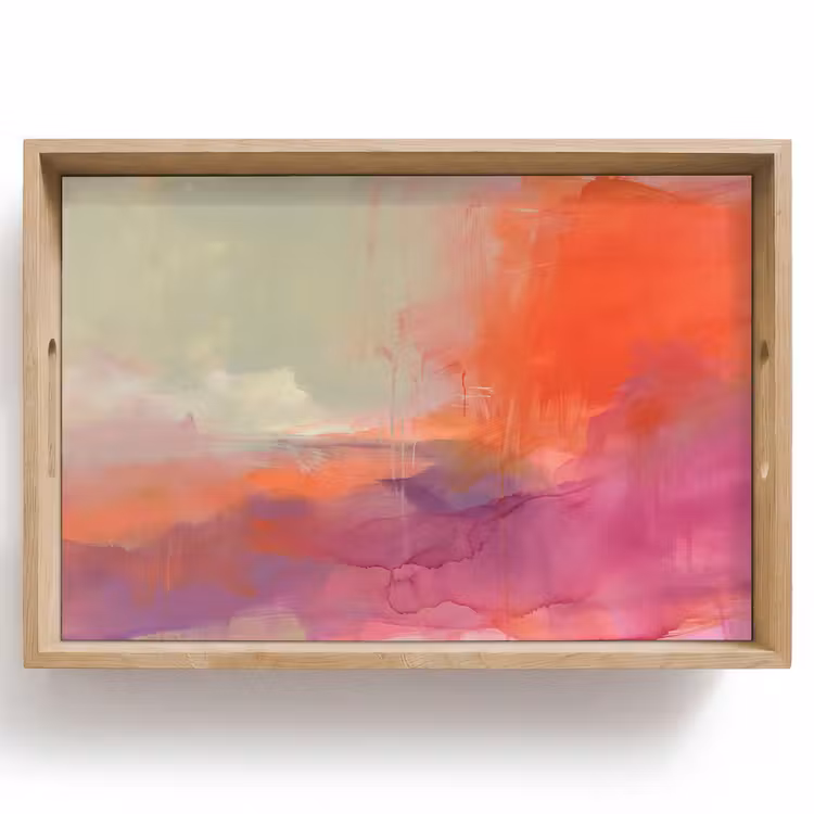 Dienblad - Kunst - Vloeiend - Overgangen - Oranje — 1