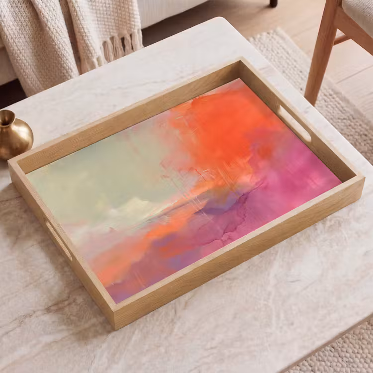 Dienblad - Kunst - Vloeiend - Overgangen - Oranje — 2