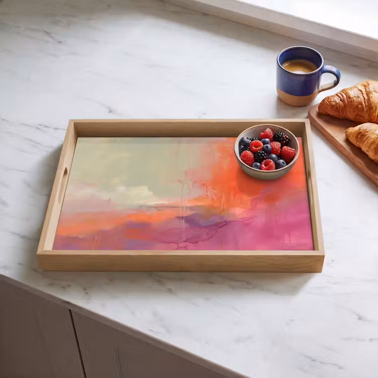 Dienblad - Kunst - Vloeiend - Overgangen - Oranje — 4