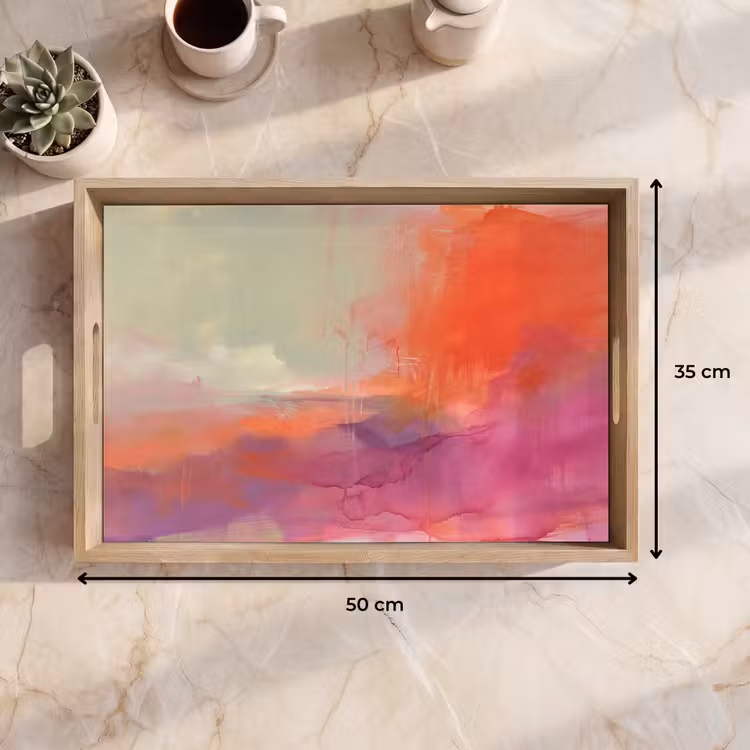 Dienblad - Kunst - Vloeiend - Overgangen - Oranje — 9