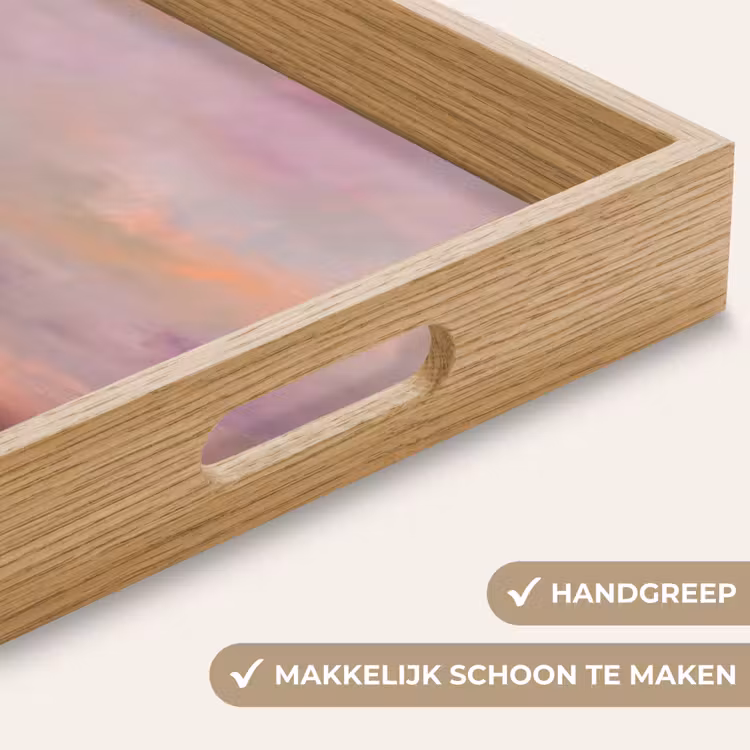 Dienblad - Landschap - Zonsondergang - Abstract - Modern - Roze — 5