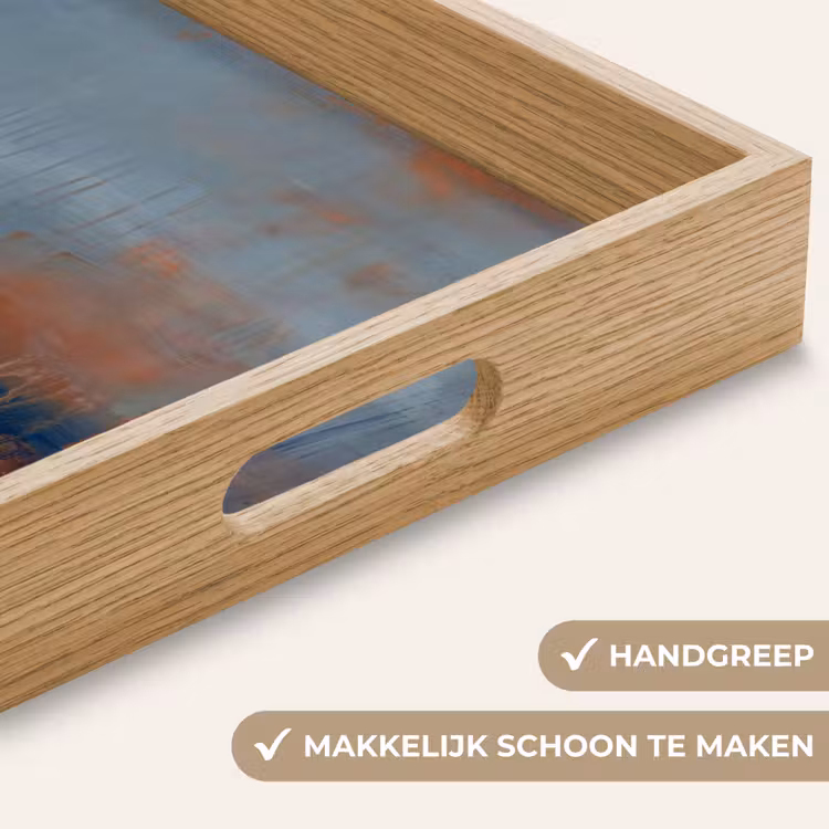 Dienblad - Abstract - Kleuren - Modern - Oranje - Grijs — 5