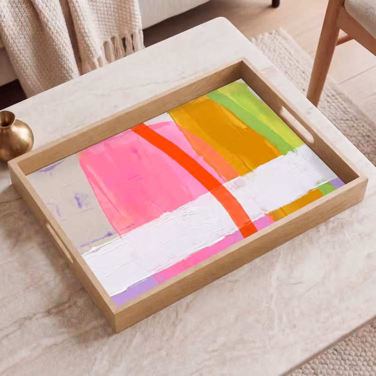 Dienblad - Abstract - Kleurrijk - Vormen - Modern - Kunst — 2