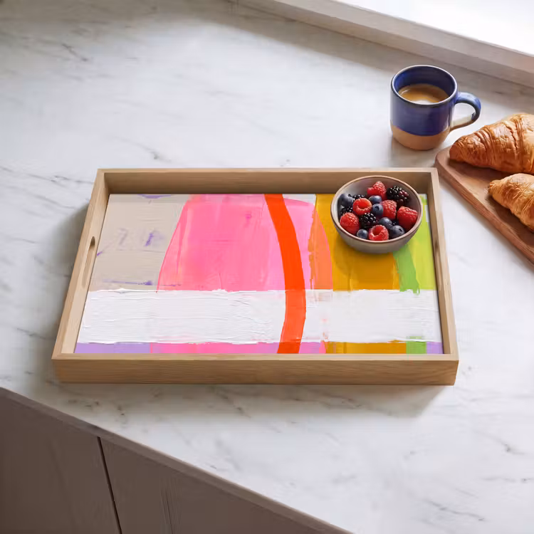 Dienblad - Abstract - Kleurrijk - Vormen - Modern - Kunst — 4