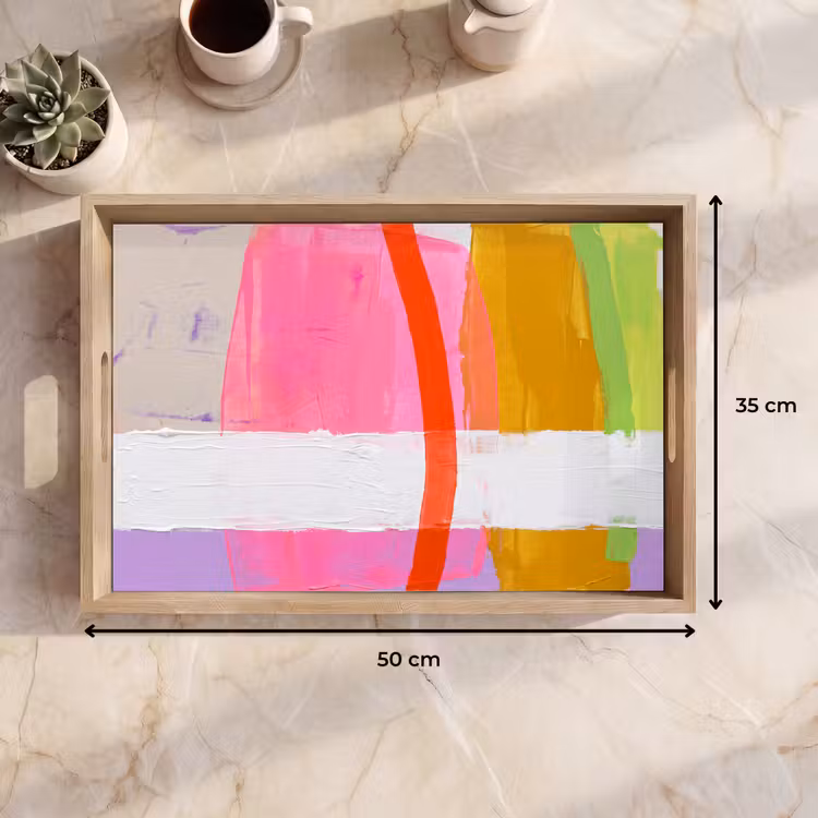 Dienblad - Abstract - Kleurrijk - Vormen - Modern - Kunst — 9