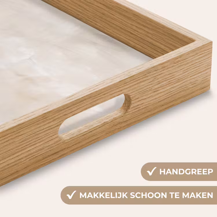 Dienblad - Abstrakt - Landschap - Modern - Beige - Kunst — 5