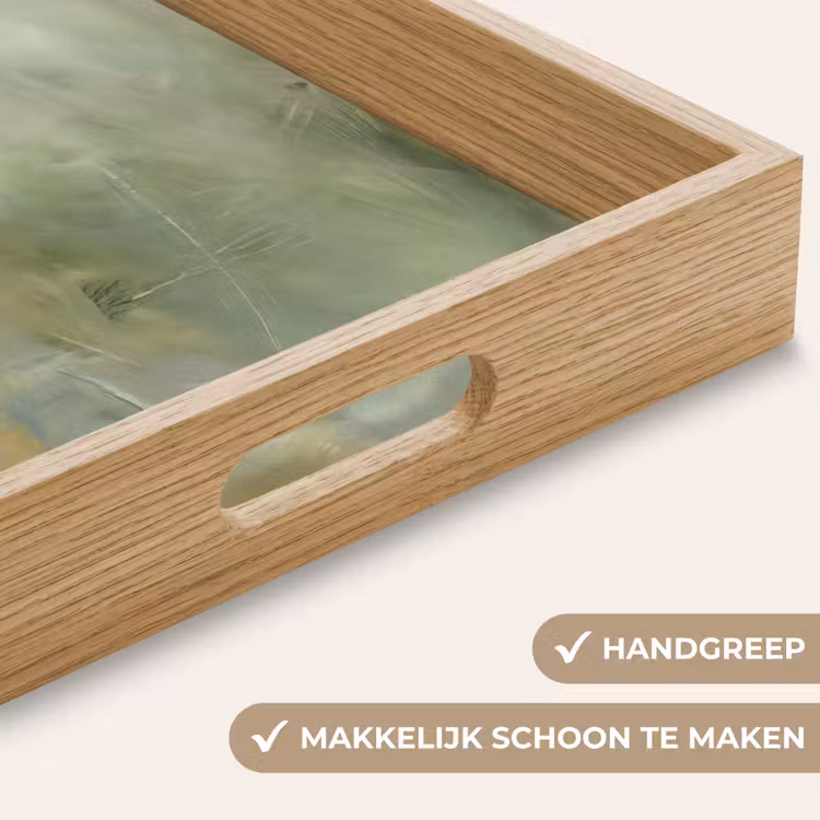 Dienblad - Abstract - Groen - Beige - Modern - Kunst — 5