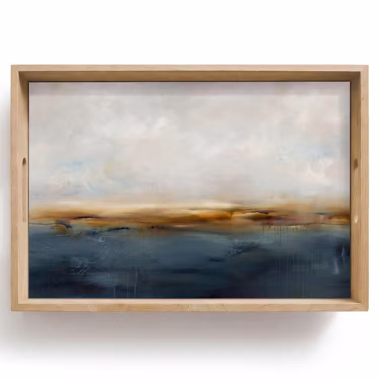 Dienblad - Abstract - Horizon - Water - Modern - Beige — 1
