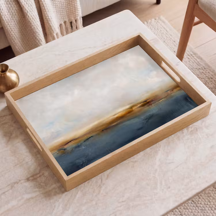Dienblad - Abstract - Horizon - Water - Modern - Beige — 2