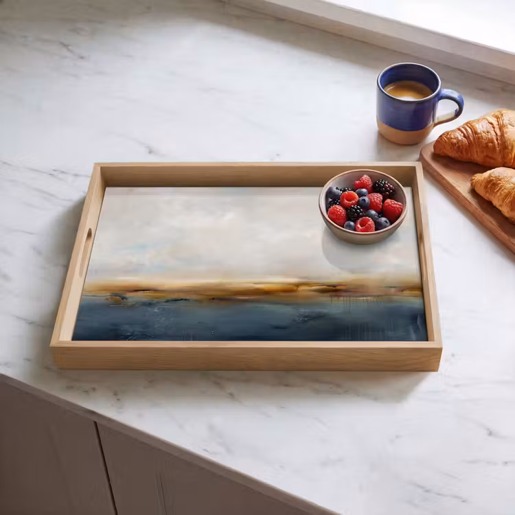 Dienblad - Abstract - Horizon - Water - Modern - Beige — 4