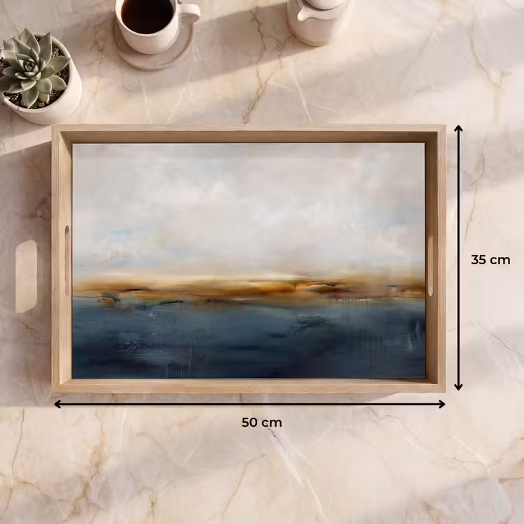 Dienblad - Abstract - Horizon - Water - Modern - Beige — 9