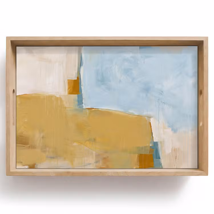 Dienblad - Abstract - Kleuren - Kunst - Modern - Blauw — 1