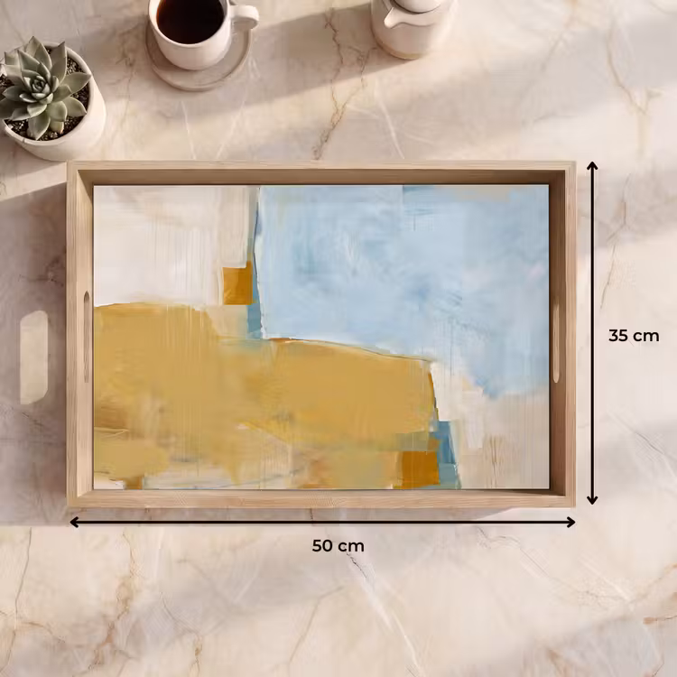 Dienblad - Abstract - Kleuren - Kunst - Modern - Blauw — 9