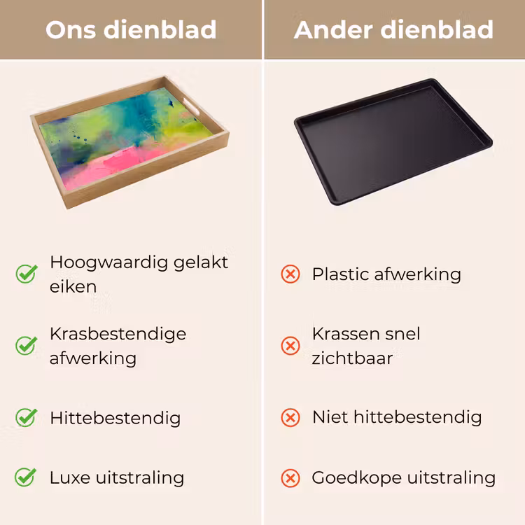 Dienblad - Abstract - Kleuren - Modern - Groen - Roze — 3