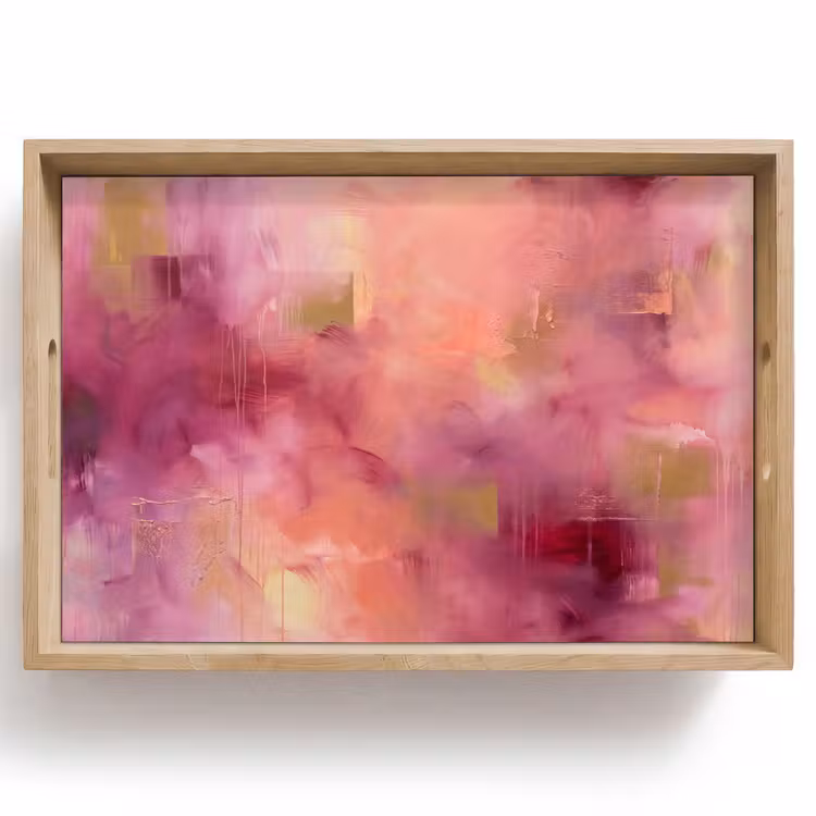 Dienblad - Abstract - Kleuren - Modern - Roze - Paars — 1