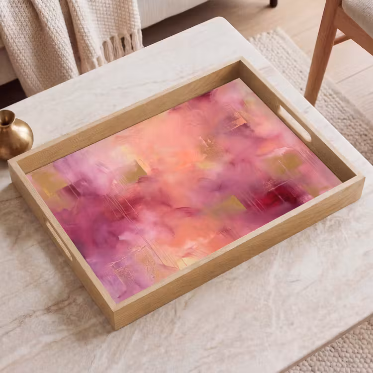 Dienblad - Abstract - Kleuren - Modern - Roze - Paars — 2