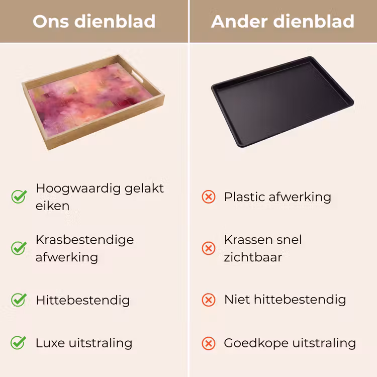 Dienblad - Abstract - Kleuren - Modern - Roze - Paars — 3