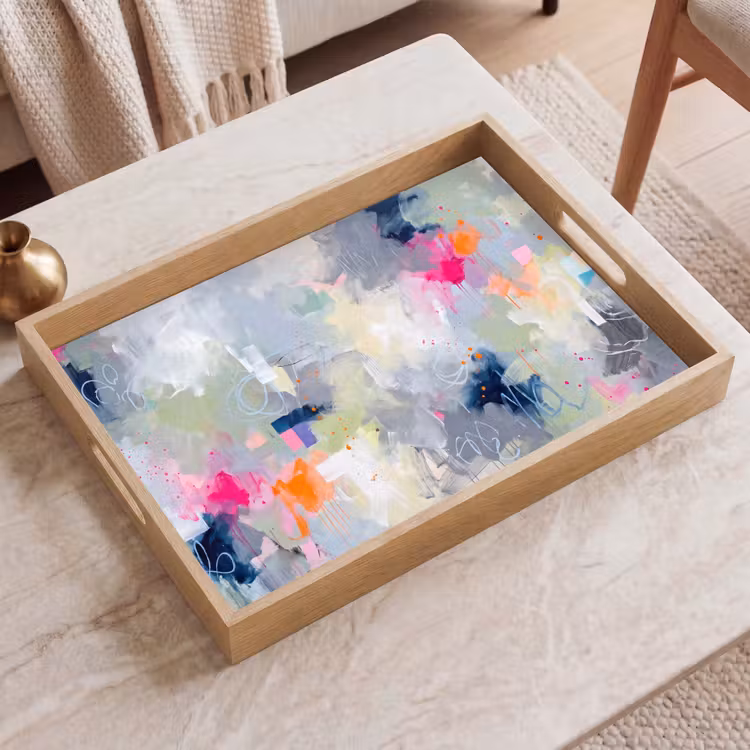 Dienblad - Abstract - Kleurrijk - Modern - Kunst — 2
