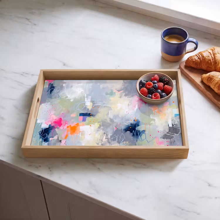 Dienblad - Abstract - Kleurrijk - Modern - Kunst — 4