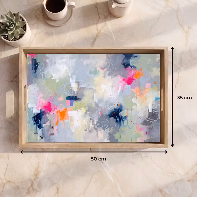 Dienblad - Abstract - Kleurrijk - Modern - Kunst — 9