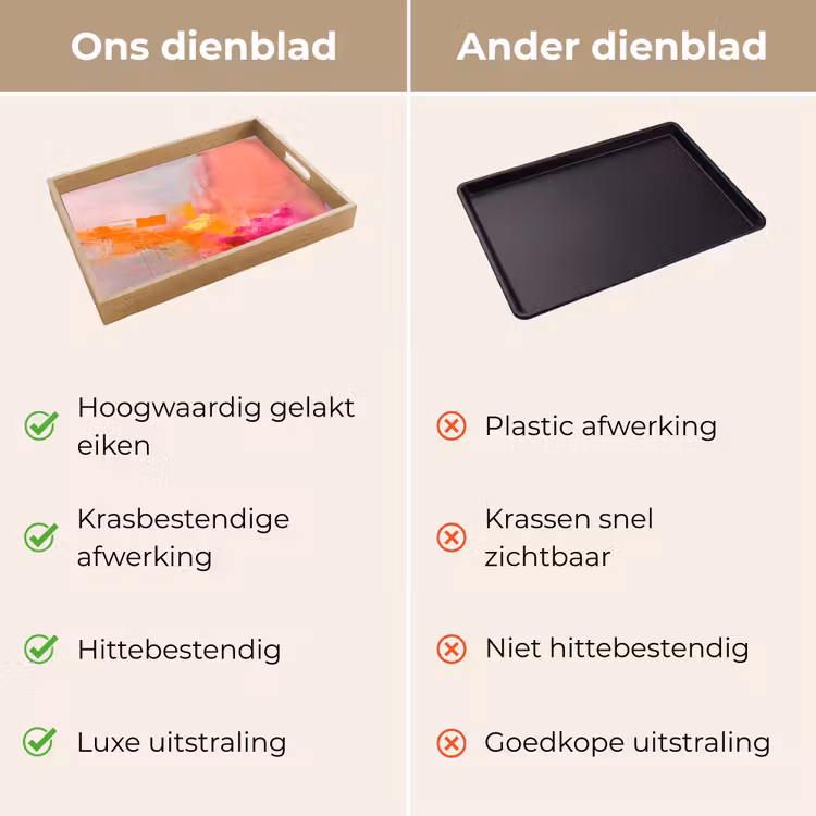 Dienblad - Abstract - Kleurrijk - Modern - Roze — 3