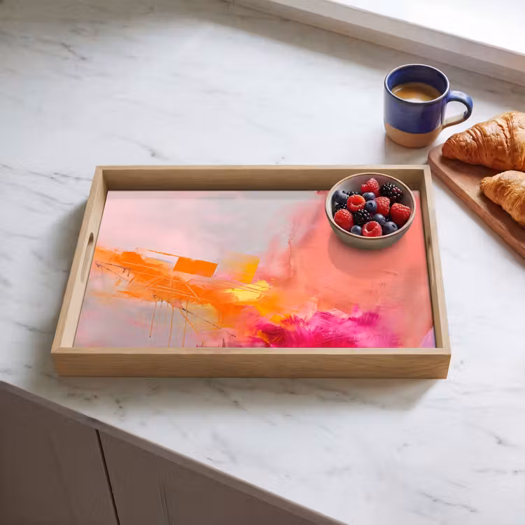 Dienblad - Abstract - Kleurrijk - Modern - Roze — 4