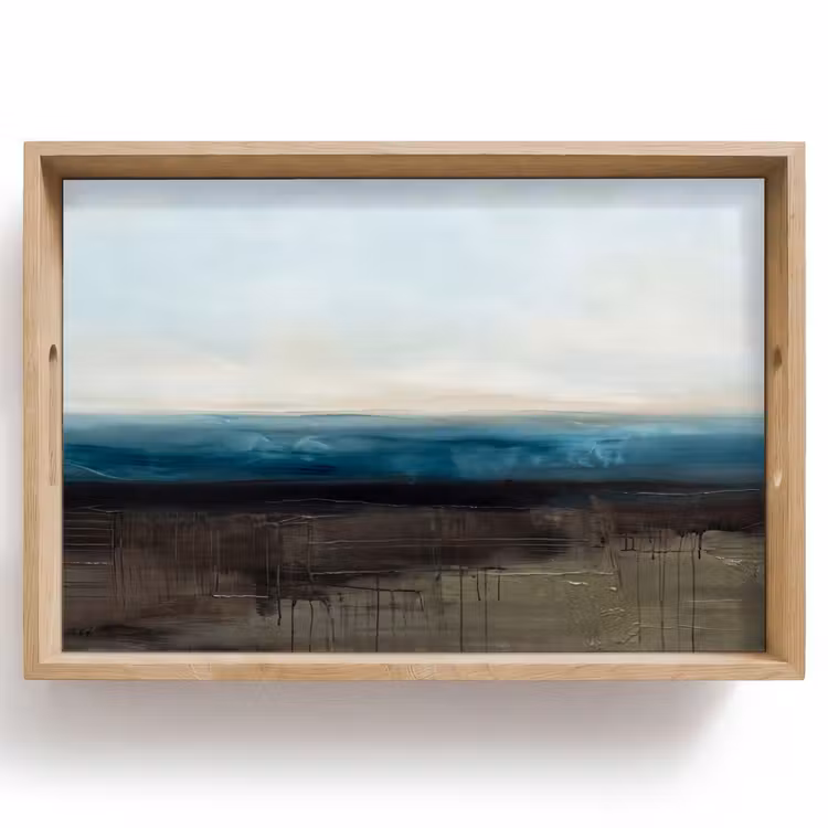 Dienblad - Abstract - Landschap - Horizon - Blauw - Modern — 1