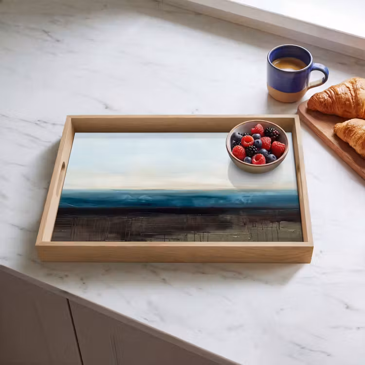 Dienblad - Abstract - Landschap - Horizon - Blauw - Modern — 4