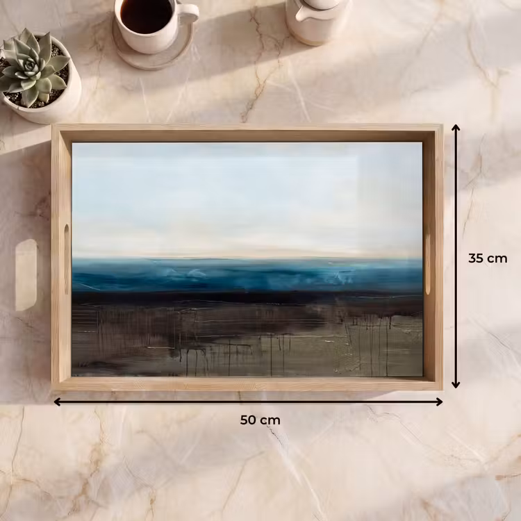 Dienblad - Abstract - Landschap - Horizon - Blauw - Modern — 9