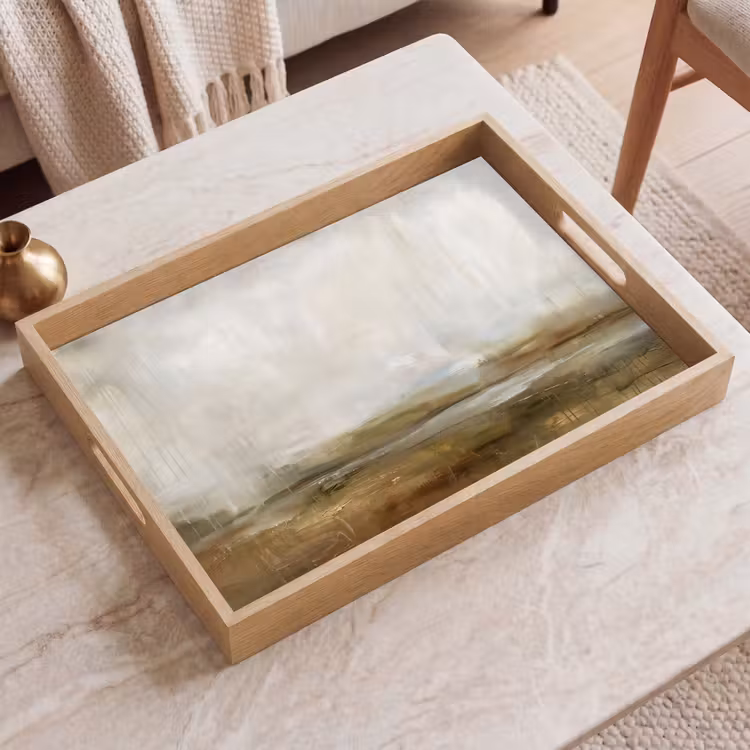 Dienblad - Abstract - Landschap - Natuur - Beige - Bruin — 2