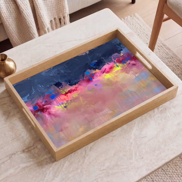 Dienblad - Abstract - Textuur - Kleuren - Modern - Roze — 2