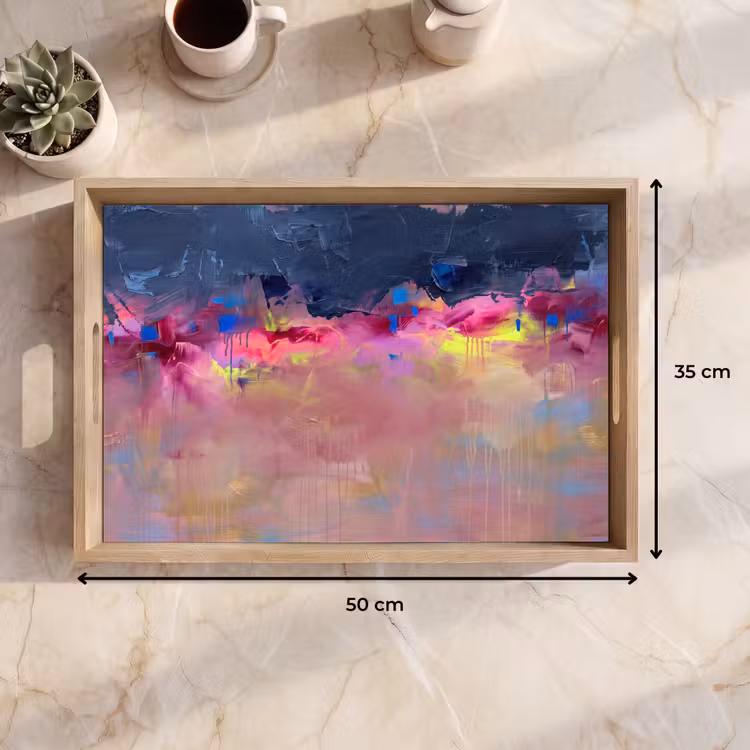 Dienblad - Abstract - Textuur - Kleuren - Modern - Roze — 9