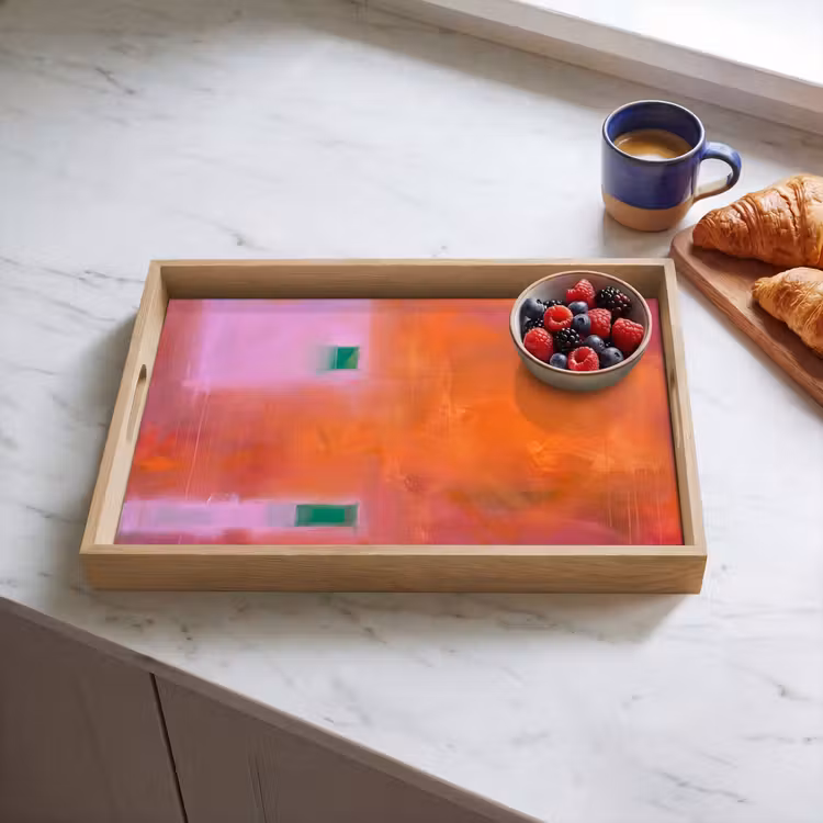 Dienblad - Abstract - Vlakken - Kunst - Modern - Oranje — 4