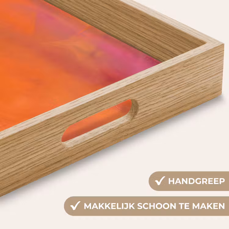 Dienblad - Abstract - Vlakken - Kunst - Modern - Oranje — 5
